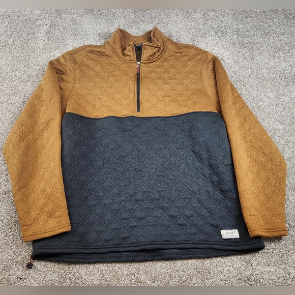 Eddie Bauer Other - Eddie Bauer Mens Size XL Travex Expedition Quilted 1/4 Zip Yellow Gray